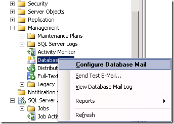 SQL Server Configure Database Mail