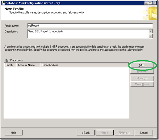 SQL Server  Database Mail Configuration Wizard_New_profile